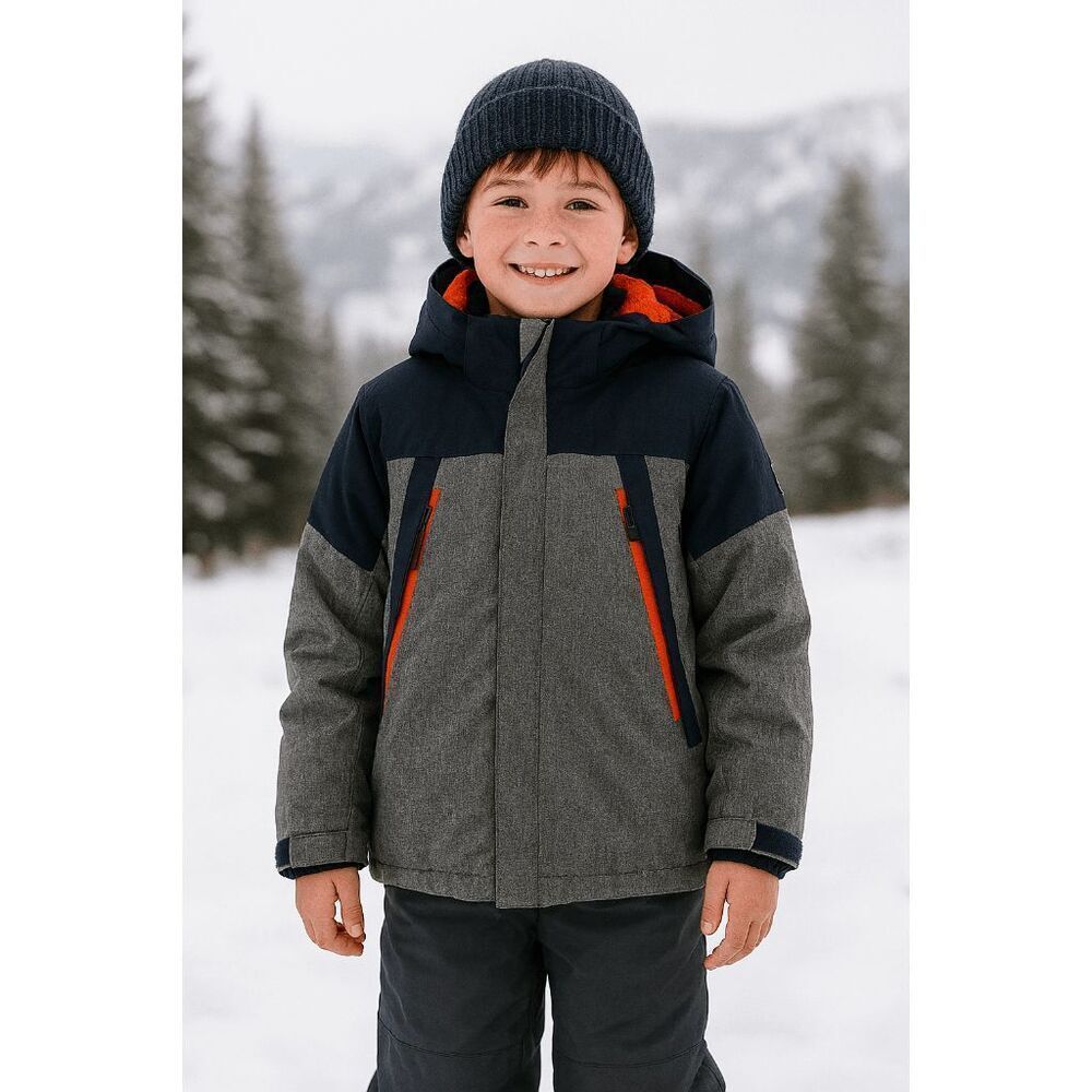 Avalanche Kids Jacket - Gray and Navy